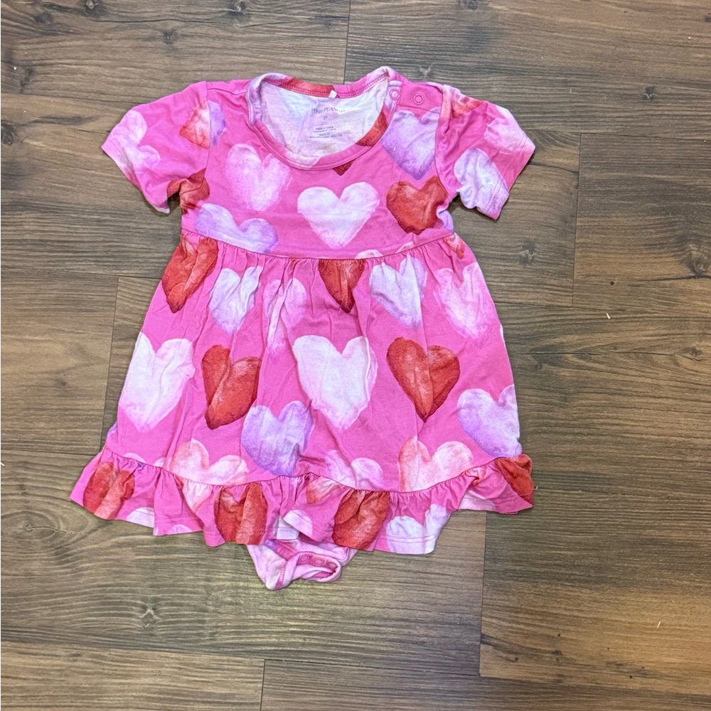 Posh Peanut Queen of Hearts Ruffled Bodysuit